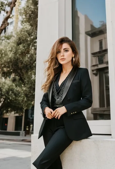 (pulchritudinous) lonely  ezgi_eyupoglu in (formal wear|ninja costume|suit with purse),portrait,intricate detail,(twin drills|swept bangs),( chignon),fighting stance,at roman architecture,in (San Francisco, California|city),twightlight,2,4mm - 14mm  focal length,curl mascara,(skin details:1.3),(skin pores:1.3),art by  (Richard Doyle),Sony a7C Mirrorless Camera,<lora:ezgi_eyupoglu-000008:0.8>,