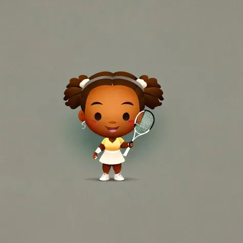cartoon portrait of Serena Williams in (jmawx:1.5) style, cute chibi, simple gradient background, full character, smile, detailed facial features <lora:Jerrod_Maruyama_Style_XL_V4.2-000011:0.9>
