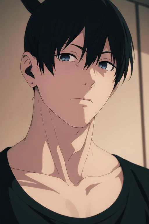 masterpiece, best quality, high quality, 1boy, solo, male focus, looking at viewer, upper body, <lora:hayakawa_aki:0.70>, hayakawa_aki, topknot, <lora:animemix_v3_offset:0.25>