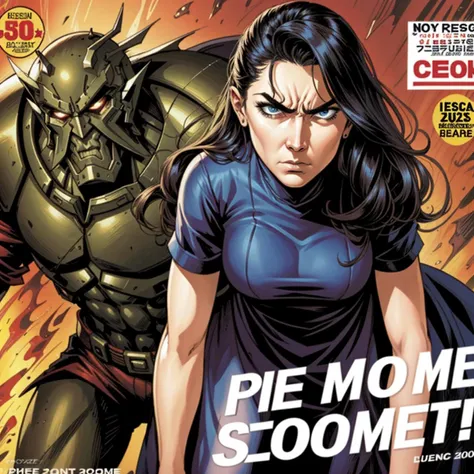 comic book art, sneering man, resentful woman