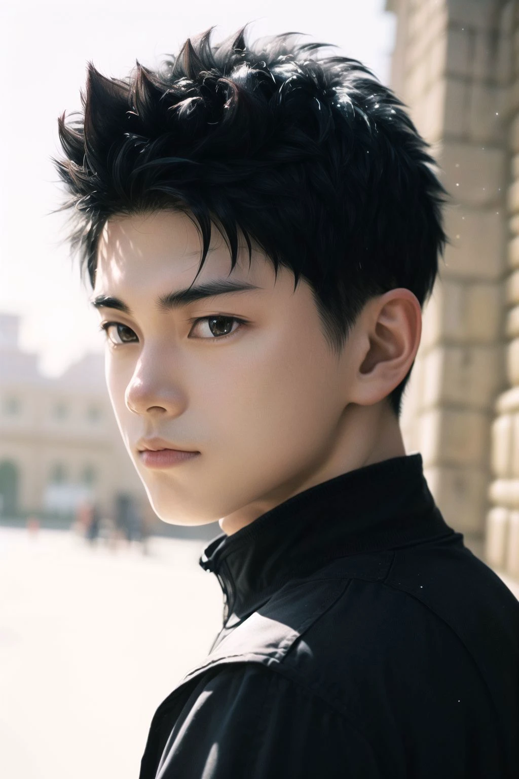 official art, unity 8k wallpaper, ultra detailed, beautiful and aesthetic, masterpiece, best quality, extremely detailed, realistic,
1boy, short spiked hair, crew cut hair, cute, young, Asian, panther ears, looking at viewer, facing viewer,
jrpg style, medieval,
<lora:add_detail:1>
<lora:epiNoiseoffset_v2Pynoise:2>
<lora:GoodHands-vanilla:1>
<lora:FilmVelvia2:1>