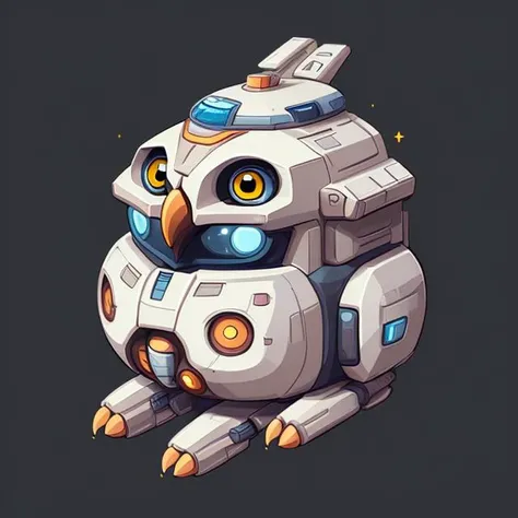 cute owl, owl-themed spaceship, simple background  <lora:CuteSpaceship:1>