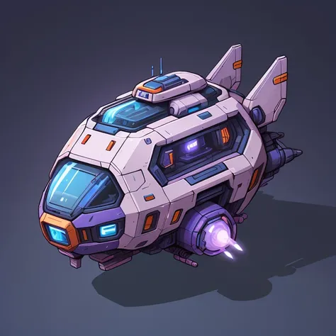 little purple spaceship,blue background,windows,<lora:CuteSpaceships:0.8>,