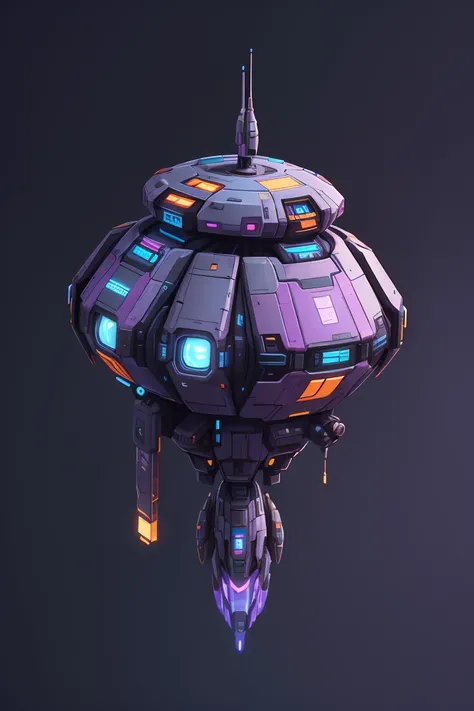 little purple spaceship, blue background, windows <lora:CuteSpaceships:0.8>  galaxy background, sharp focus, UHD, octane render,