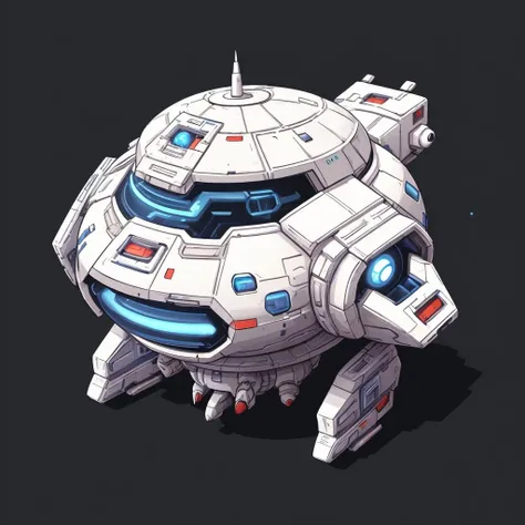 round white spaceship <lora:CuteSpaceship:1>
