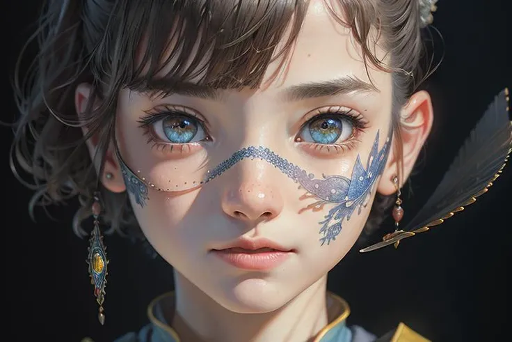 Antonio Moro, (moles:1.1, hanfu, 8k resolution), Sharp focus, <lora:ghibliStyleConcept_v40:1>, soft cinematic light, bridge, cinematic, faded, shukezouma, detailed skin, outside in sunlight, (hyper-detailed), wonder, high quality, (masterpiece:1), intricate details, broom, trending on ArtStation, gauges, folklore, Excellent quality, (style-swirlmagic:0.6), fractal nebula threads, vanishing point, middle parted bangs, boots, mastoid process, intricate, anime, extremely detailed eyes and face, Studio Ghibli, (8k), masterpiece, perspective, piercing eyes, dof, cyborg body, beautiful intricately detailed soft oil painting, entirely paint