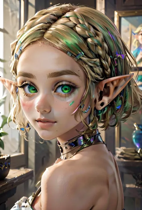 (masterpiece, best quality), 1girl,     <lora:Zelda:0.8> (elf's ear:1.4)_(green eyes_:1.2) (blond hair:1.2)_