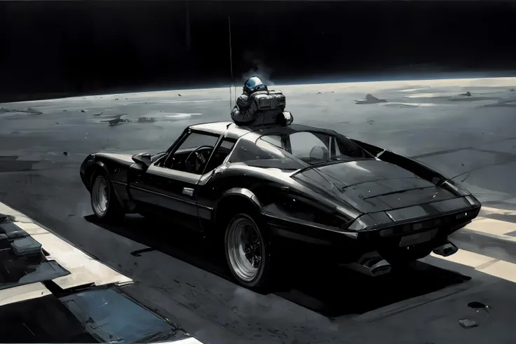 1man, space suit, driving a floating car, futuristic,
(by Enki Bilal , methurlant)
(masterpiece, best quality:1.3),
<lora:methurlant:1> <lora:add_detail:1>