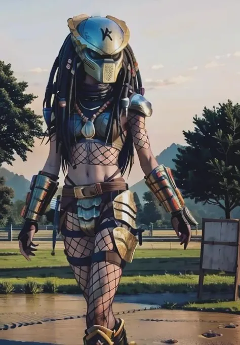 <lora:FemPredator:0.8>, FemPredator, walking