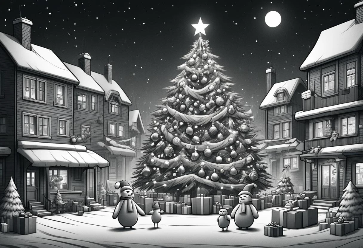 DonMN01rXL cartoon __Bo/christmas/random__ , <lora:DonMN01rXL-000008:0.8>