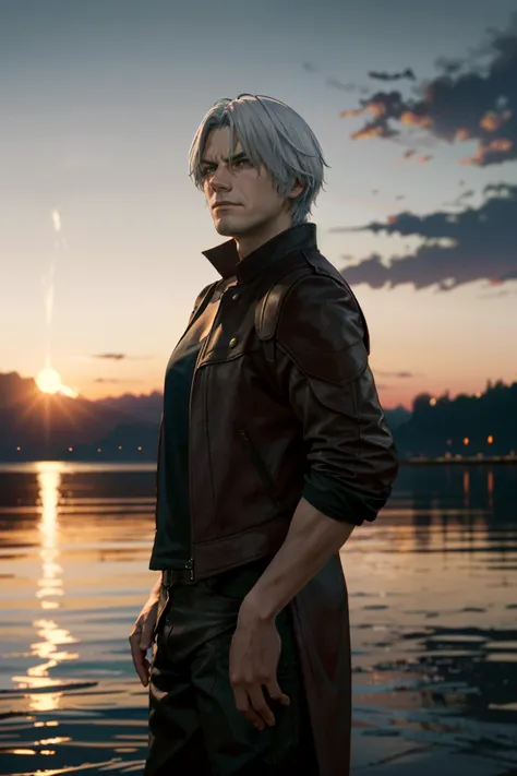 ((ultra detailed, masterpiece, absurdres))
<lora:DMC5Dante:0.9>
DMC5Dante, 1boy, solo, short hair, white hair, standing at the beach, palm trees, ocean, waves, cinematic lighting