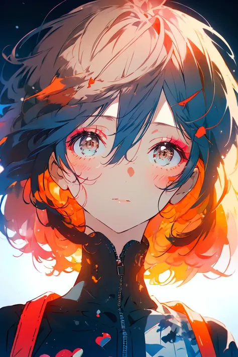 A photo of a girl, closeup, makeup