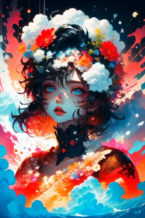 (Amateur Digital Artwork:1.3) of ((Masterpiece, best quality)), edgCloud, a woman wearing a dress made of clouds,wearing edgCloud <lora:edgCloudDressv1:0.9>,CGSociety,ArtStation,(close portrait:1.3),(Feminine:1.4),(beautiful:1.4),(attractive:1.3),handsome,calendar pose,perfectly detailed eyes,studio lighting,thematic background