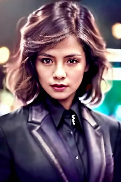a women as movie star, (medium closeup:1.4), (face focus:1.2), modelshoot style, (extremely detailed CG unity 8k wallpaper), Intricate, High Detail, Sharp focus, dramatic, ((movie premiere gala)), ((standing on the red carpet)),(looking at viewer), (detailed pupils:1.2), (elegant black suit:1.3), (dimly lit)  <lora:wengmeiling_20230702121823:0.8>