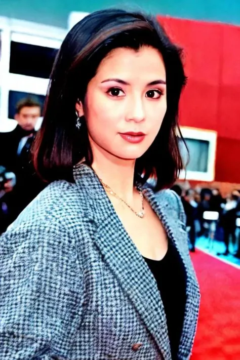 photo of (K34nuR33v3s-400:1), a women as a movie star, (portrait:1.2), (half body:1.2),(face focus:1), modelshoot style, (extremely detailed CG unity 8k wallpaper), Intricate, High Detail, Sharp focus, dramatic,photorealistic painting art by midjourney and greg rutkowski , ((movie premiere gala)), ((standing on the red carpet)), ((paparazzi in the background)), (looking at viewer), (detailed pupils:1.2), (elegant suit:1.3), <lora:wengmeiling_20230702121823:0.8>