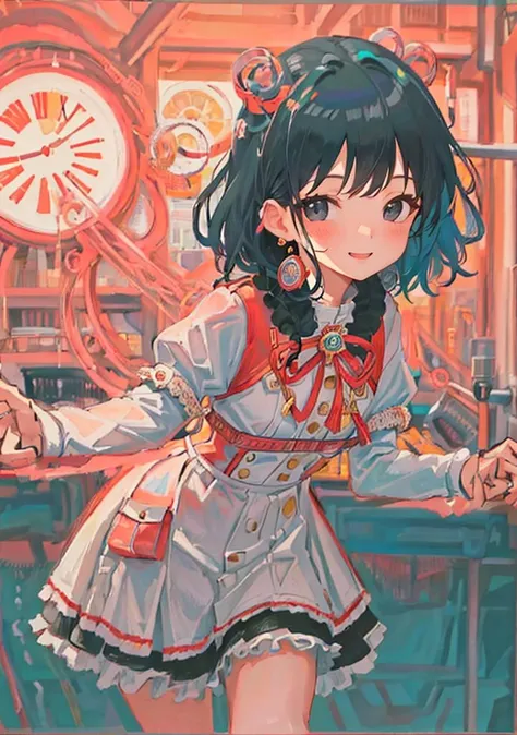 (Urachan:1), 1girl, looking at viewer, cute face, smile, black hair, black eyes, dress,
(dynamic pose:1), (dynamic angle:1), (cowboy shot:1),
(masterpiece:1.2), (best quality, highest quality), (ultra detailed), (8k, 4k, intricate), flat color,
<lora:Uruchan_style-20:0.85>