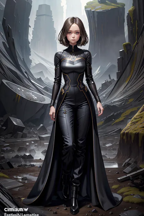 (sumgl4u:1.05), garouma, (masterpiece), (best_quality), (ultra-detailed), (illustration), (welcoming), 1girl, (in a gloomy craggy wasteland:1.3), scenery, (full body:1.4), thigh gap, , happy, medium hair, dark brown hair, straight hair, (long dress, long evening gown:1.2), spread legs, athletic slim hourglass figure,, (silk trousers:1.2),, official art, vivid color, finely detailed, hyper detailed, 8k, high resolution illustration, absurdres, intricate detail