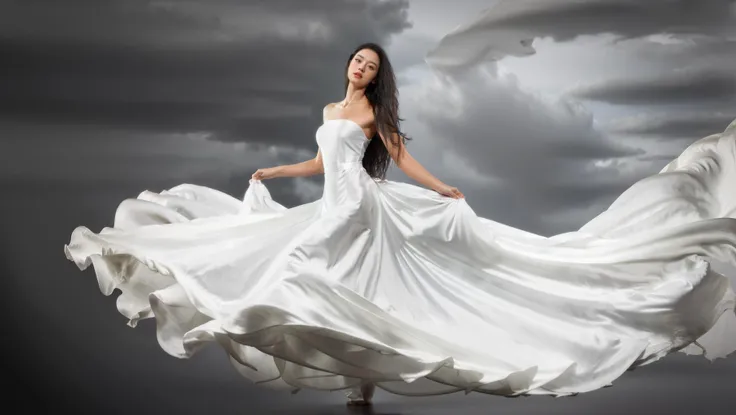 dressart, white dress, handgood, (floating hair:1.6), (floating dress:1.4) photo art, 1girl, Stunningly Beautiful Girl, Haute_Couture, designer dress, wearing Haute_Couture, posing for a picture, fashion show, Long shaped face, angry, crazy, dark red eyes, Sandy Blonde side-swept hair, short hair, long ringlets, catwalk \(walkway\), , colorful, vivid colors, masterpiece, best quality, absurdres, highest quality, amazing details, 8k, aesthetic, <lora:dressart_SDLife_Chiasedamme_v1.0:0.88> <lora:handgood_SDLife_Chiasedamme_v1.0:0.4>