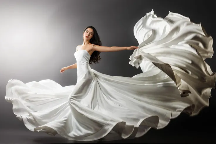 dressart, white dress, handgood, (floating hair:1.2), (floating dress:1.4) photo art, 1girl, Stunningly Beautiful Girl, Haute_Couture, designer dress, wearing Haute_Couture, posing for a picture, fashion show, Long shaped face, angry, crazy, dark red eyes, Sandy Blonde side-swept hair, short hair, long ringlets, catwalk \(walkway\), , colorful, vivid colors, masterpiece, best quality, absurdres, highest quality, amazing details, 8k, aesthetic, <lora:dressart_SDLife_Chiasedamme_v1.0:0.88> <lora:handgood_SDLife_Chiasedamme_v1.0:0.4>