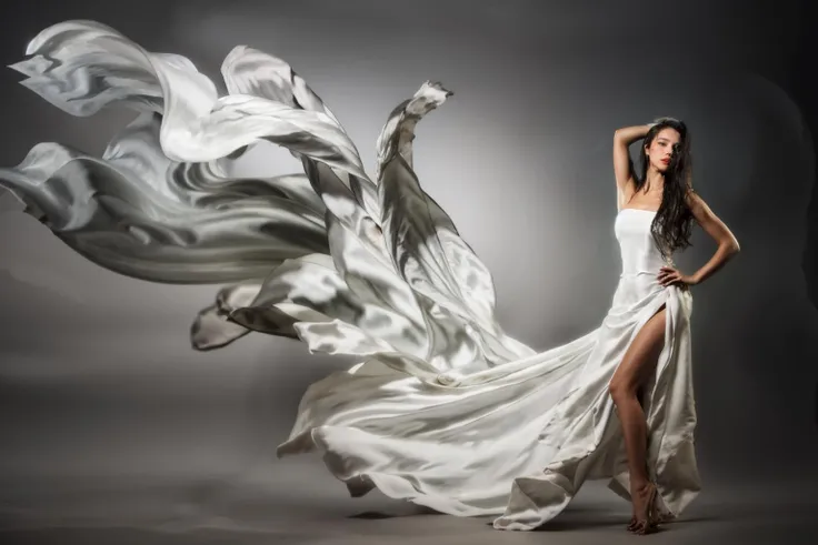 dressart, white dress, (floating dress:1.4), (photo art), 1girl, Stunningly Beautiful Girl, Haute_Couture, designer dress, wearing Haute_Couture, posing for a picture, fashion show, Long shaped face, angry, crazy, dark red eyes, Sandy Blonde side-swept hair, short hair, long ringlets, catwalk \(walkway\), , colorful, vivid colors, masterpiece, best quality, absurdres, highest quality, amazing details, 8k, aesthetic, <lora:dressart_SDLife_Chiasedamme_v1.0:0.9> <lora:add_detail:0.25> <lora:more_details:0.25>