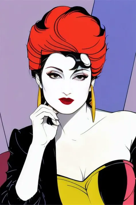 <lora:ptr1cknagel_v1:0.9>, (masterpiece art:1.1), (best quality), a woman with a strapless dress and lipstick, in a retro background, in the art style by Patrick Nagel, Beautiful, highly detailed painting, (highly detailed ink lines), (Detailed Face), (Detailed Eyes:1.1), (perfect body), modelshoot, Professional Photography, official art, synthwave, androgynous, 8k, HD, high quality,  award winning,