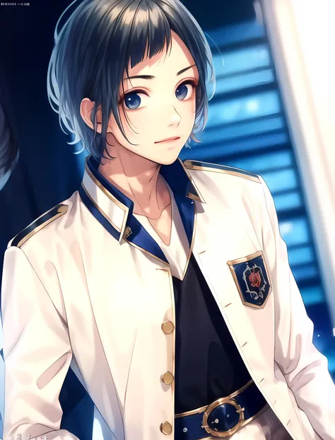 masterpiece, best quality, highres, high quality, 1boy, solo, male focus, looking at viewer, waist up:1.5, upper body, hair, realistic, <lora:Yujiro-LipXLip-06:1>