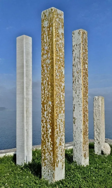 A painting by Gustav Klimt titled "Pillars of"