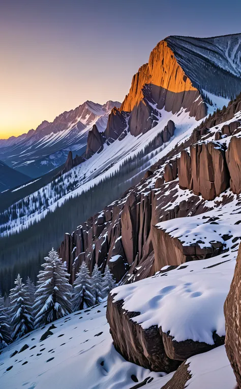 a landscape photograph of dawn over the rocky mountain cliffs in the winter
<lora:SDXLHighDetail_v5:0.8> <lora:detailed_notrigger:0.8>