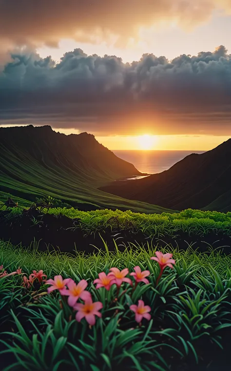 a landscape of a a sunrise over Hawaii, f/1.4, film photo, atmospheric lighting, cinematic composition, detailed, spring,
<lora:SDXLHighDetail_v5:0.8> <lora:detailed_notrigger:0.8>
