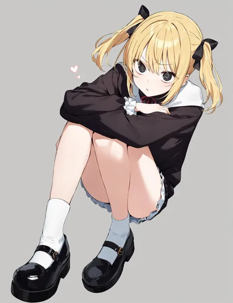 best quality, masterpiece, simple background, (drooping eyes:1.2), gold hair, blonde hair, tareme, black eyes, full body, jirai kei outfit, dark makeup, mix of gothic and cute elements, heart in eyes, bags_under_eyes, Standing, crossing arms, solo, score_9, score_8_up, score_7_up, very aesthetic, low angle
, <lora:swa0m-000070:0.55>