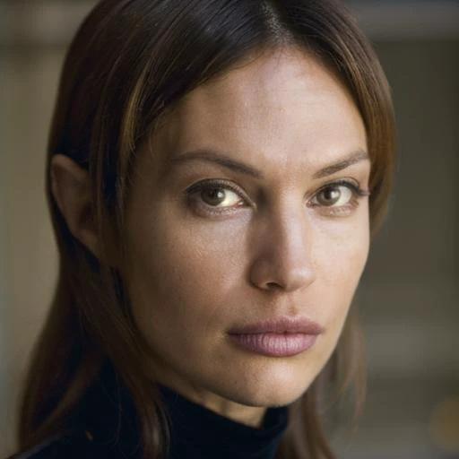 A stunning intricate full color portrait of (sks woman:1), wearing a black turtleneck, epic character composition, sharp focus, natural lighting, subsurface scattering, f2, 35mm, film grain, <lora:locon_jolene_v1_from_v1_64_32:1.25>