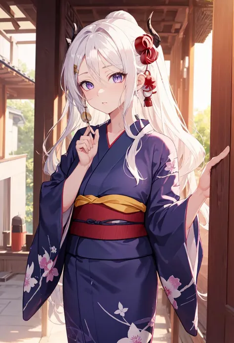 best quality, masterpiece, highres, solo, (hina_bluearchive:1.10), (yukata:1.30), (kimono:1.15), 33 <lora:hina_bluearchive:0.80>