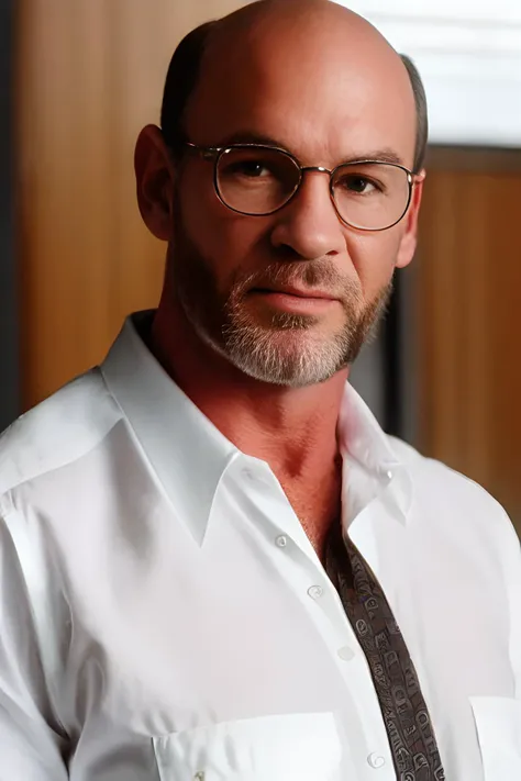 mitch_pileggi, man, white shirt, glasses, standing, beard
<lora:mitch_pileggi:1>