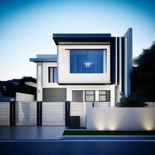 RAW 3d photo, outdoor, (residential architecture exterior:1.3), 1 house architecture, (elegant), modern house style, white wall and glass  