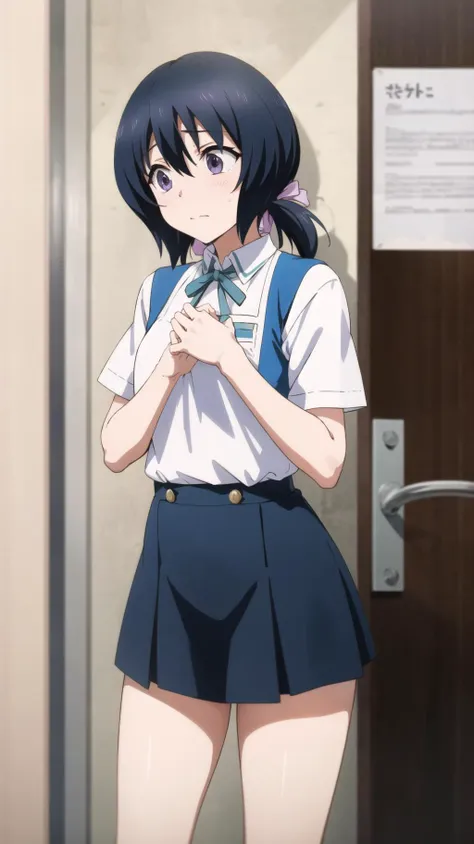 masterpiece, best quality, highres, BREAK,
,proud,ancient on luxury liner daytime, , , , ,(looking at viewer:1.1), ass,BREAK, <lora:funabori-dfrag:0.8>, funabori, school uniform
,