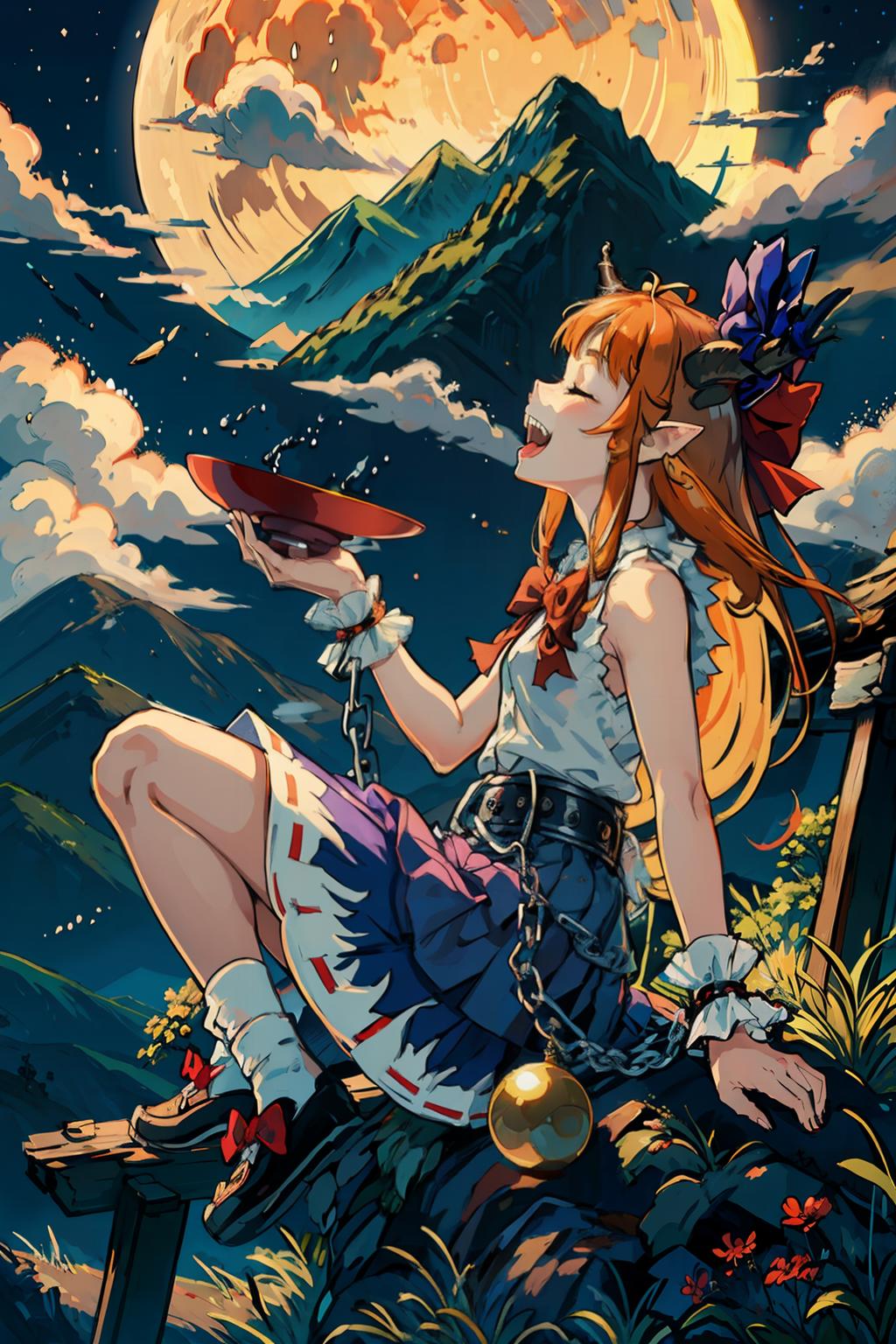 ibuki suika (touhou) 伊吹萃香 东方project v1.0