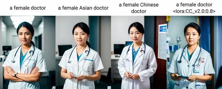 RAW photo, a female doctor in hospital, working, (high detailed skin:1.2), 8k uhd, dslr, soft lighting, high quality, film grain, Fujifilm XT3