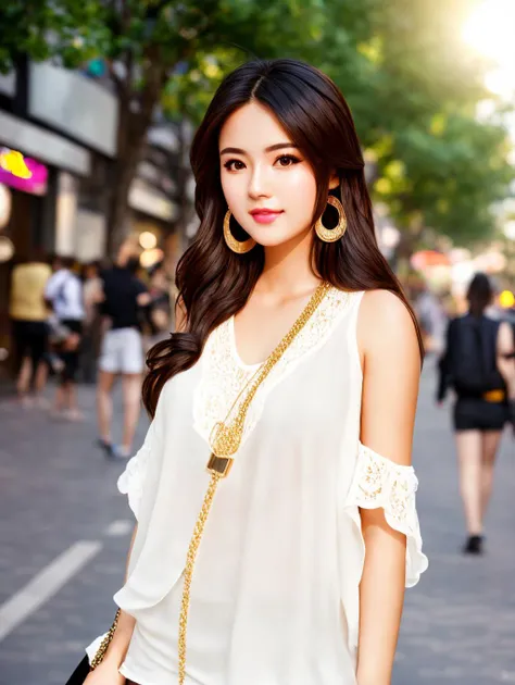 an young trendy woman, on street, in backlight, half body <lora:CC_v2.0:0.8>, (high detailed skin:1.2), 8k uhd, dslr, soft lighting, high quality