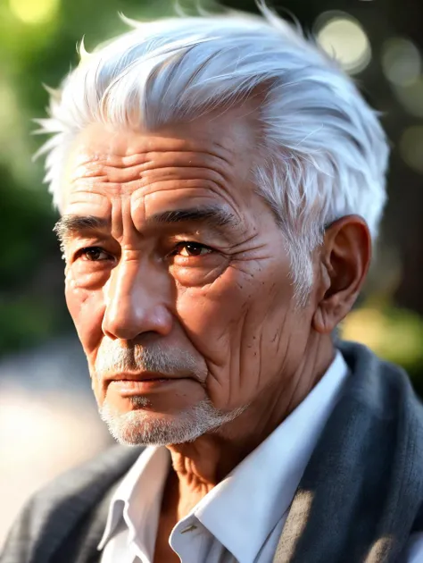a close up of an old man <lora:CC_v2.0:0.8>, (high detailed skin:1.2), 8k uhd, dslr, soft lighting, high quality