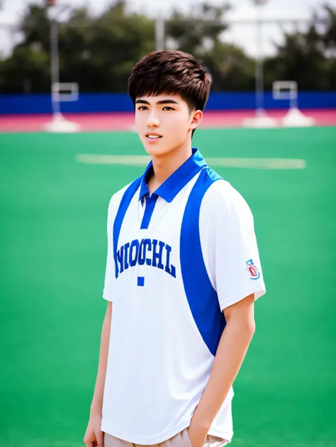 a male high school student in basketball ground <lora:CC_v2.0:0.8>, (high detailed skin:1.2), 8k uhd, dslr, soft lighting, high quality