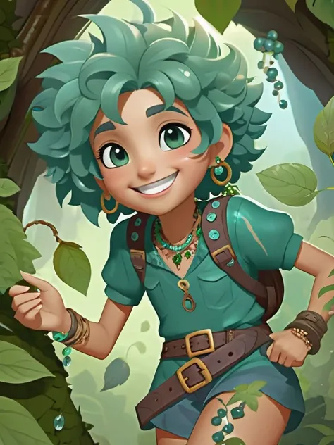 sico style, mysterious, happy, 8k, a close shot of cute herborist girl foraging medicinal berries, portrait, light teal sparkling eyes, messy green hair, intricate vine tunic , legs, old intricate leather belt, skin texture, skin grain, jewelry,old magical forest
<lora:memoji_1024-000005:0.5>