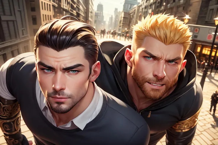 an awarded profesional photography of (1man:1.3) Russian  with Light blue eyes with  male slick back hairstyle and 5 o'clock shadow in ginger color, wearing a toga   seductive smile, jojo pose  in The City of Mirrors ,(epic scene:1.3),ultradetialed character with perfect face,detailed skin,(ultrasharp:1.3),(masterpiece:1.1),best quality,(photorealistic:1.2),ultrarealistic,realistic ultradetailed character,4k perfect quality, <lyco:GoodHands-beta2:1> by by Brassai High-Key Lighting camera angle from above and focus on face  Magnificent,Imperceptible detail,Intricately designed,  (perfect quality face:1.5)  hyper-detailed complex,  insanely detailed, detailed clothes, detailed skin, detailed body, , 1man, realistic lights, realistic shadows, profesional photo, furry