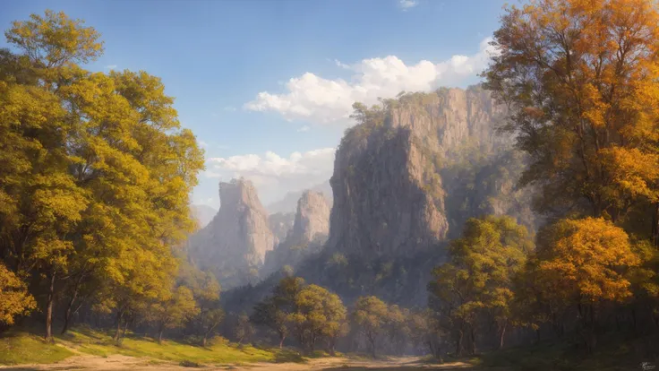excellent oil painting of a landscape, vibrant colors, powerfull style with epic dramatism,  small willage, mistery land, best quality, maximum quality, intricate details, ultrasahrp, ambient oclusion, realistic shadows, art by Bastien Lecouffe Deharme, 8k, oil art,  <lora:add_detail:1> <lora:royta v1.1:0.4>8k perfect quality, dramatic magic wind with blowing leafs and flowers