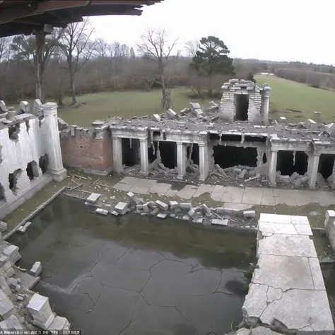 <lora:webcams:1>,  webcamscrenshot, 

The Ruined Temple: The camera shows a ruined temple, with crumbling walls and twisted columns. Strange movements and sounds can be seen and heard throughout the temple, and the air feels heavy with the presence of dark spirits.