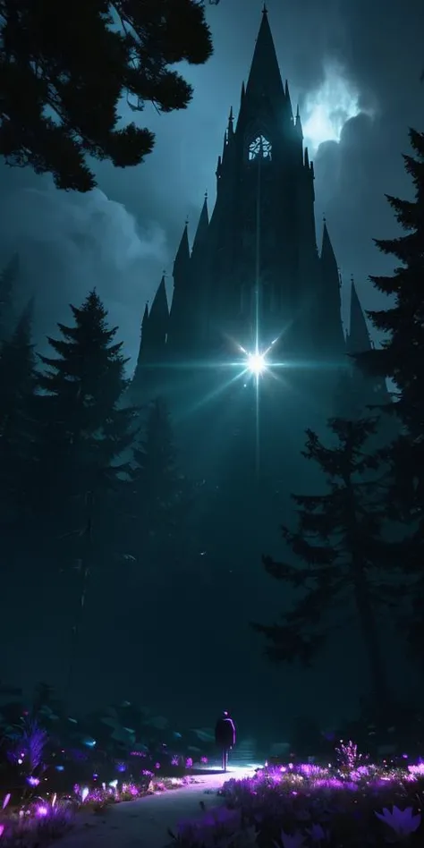 lens flares, inside a ((magical library)) where the ceiling is made of stars, photolab, cloud, noir detective movie, art by midjourney, solo, extremely hyper aesthetic, disturbing, extremely detailed, outdoors, mystifying, <lora:concept0613:0.8>, volumetric lighting, (best quality), film still of a backyard garden, hilly terrain, floating leaves, forest