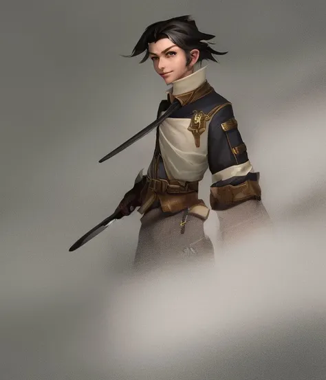 CharHelper, anime style digital painting, (close-up) male character portrait, artwork by Shigeru Miyamoto, Loish and Wlop