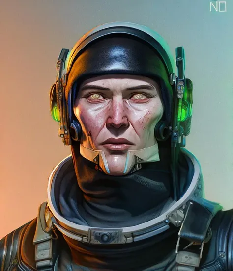 A realistic detail of a character portrait of a person in a(n) (CHV3CCyberpunk.astronaut) costume, trending on artstation, 8k, hyper detailed, artstation, concept art, hyper realism, ultra real, watercolor, cinematic, art award, highly detailed, attractive face, facial expression, professional hands, professional anatomy, 2 arms and 2 legs