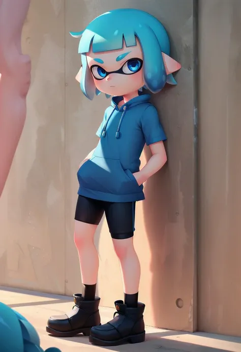 <lora:HerrscherAGGA2023_SD_Splatoon_Inkling_LORA_V1:0.7>
(1boy:1.2), solo, very short hair, short sleeves, closed mouth, blue eyes, standing, cowboy shot, outdoors, shorts, day, pointy ears,
signature, blue hair, from side, short shorts, shirt, shadow, black shorts,
bike shorts, tentacle hair, stairs, hands in pockets, drawstring, logo, shade, against wall, wall, graffiti, inkling, (inkling boy:1.6),
The soft lighting and detailed surroundings create an immersive environment where imagination runs wild hyper-detailed, hyper-detailed face, high quality visuals, dim Lighting, sharply focused, octane render, 8k UHD,
( GS-Boyish:1.2)