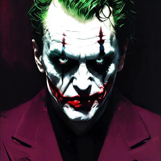 the joker angry, lighting Malcolm Liepke Wayne Barlowe