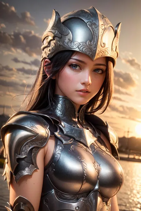 masterpiece, (photorealistic:1.4), best quality, beautiful lighting,
outdoors, upper body, 1girl, armor, detailed, intricate
, RAW photo, 8k uhd, film grain